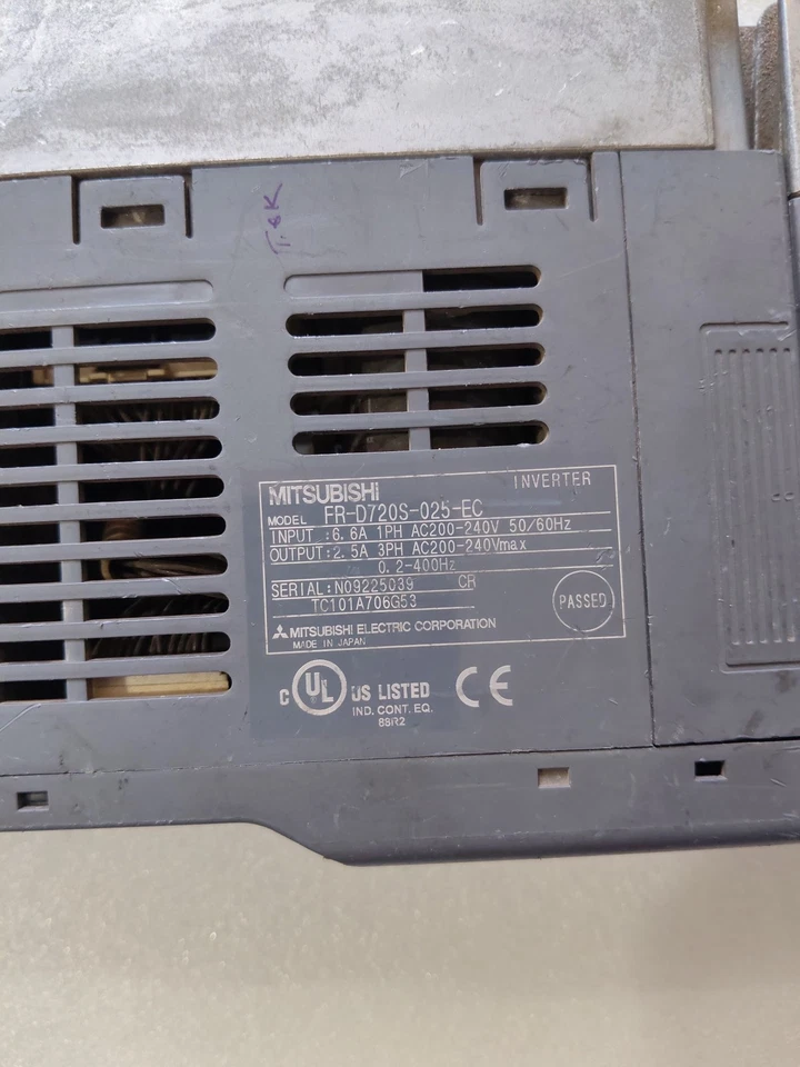 MITSUBISHI FR-D720S-025-EC INVERTER LOT OF 3 PCS TESTED OK